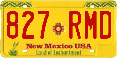 NM license plate 827RMD