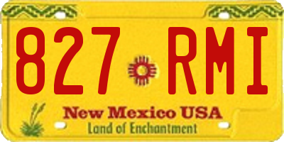 NM license plate 827RMI