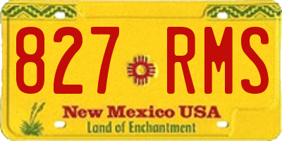 NM license plate 827RMS