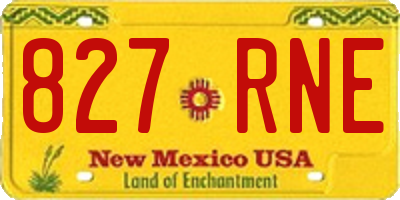 NM license plate 827RNE