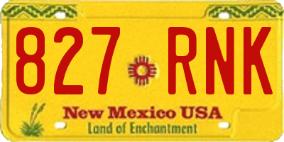 NM license plate 827RNK