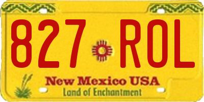 NM license plate 827ROL