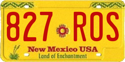 NM license plate 827ROS