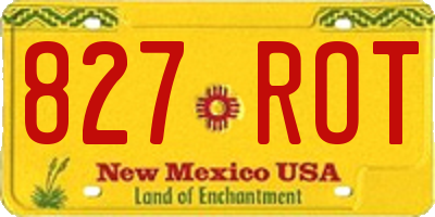 NM license plate 827ROT