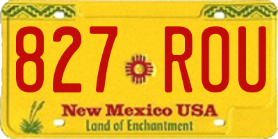 NM license plate 827ROU