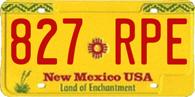 NM license plate 827RPE