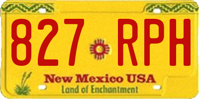 NM license plate 827RPH