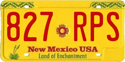 NM license plate 827RPS