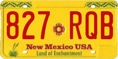 NM license plate 827RQB