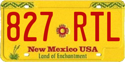 NM license plate 827RTL