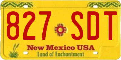 NM license plate 827SDT