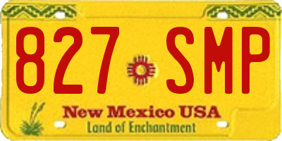 NM license plate 827SMP