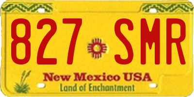 NM license plate 827SMR