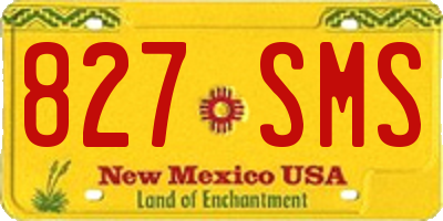 NM license plate 827SMS
