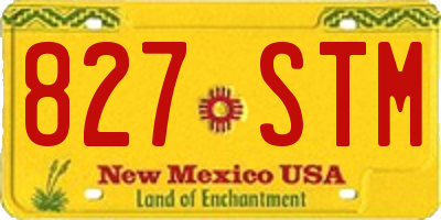 NM license plate 827STM