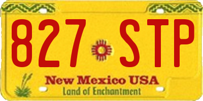 NM license plate 827STP