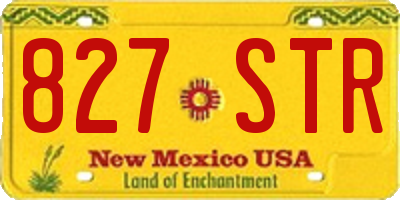 NM license plate 827STR
