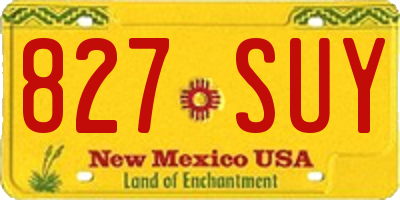 NM license plate 827SUY