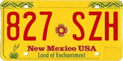 NM license plate 827SZH