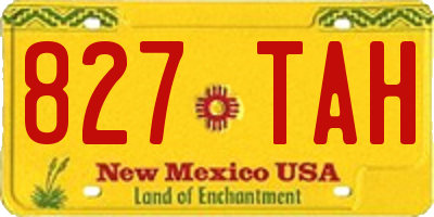 NM license plate 827TAH