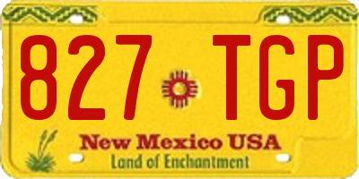NM license plate 827TGP