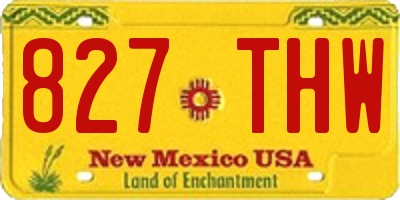 NM license plate 827THW