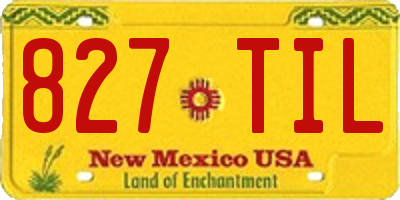 NM license plate 827TIL