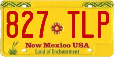 NM license plate 827TLP