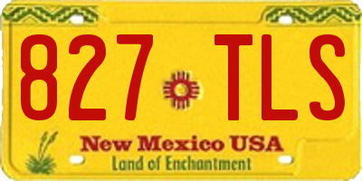 NM license plate 827TLS