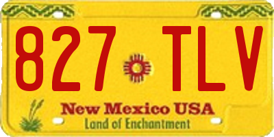 NM license plate 827TLV