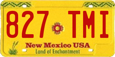 NM license plate 827TMI
