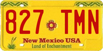 NM license plate 827TMN