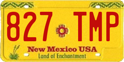 NM license plate 827TMP