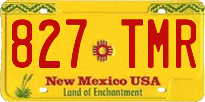 NM license plate 827TMR
