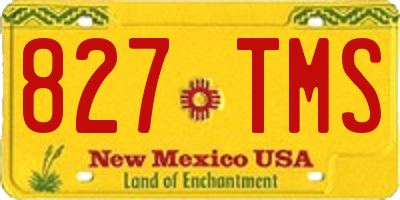 NM license plate 827TMS
