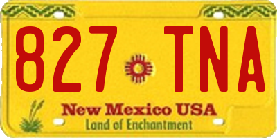 NM license plate 827TNA