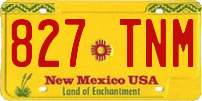 NM license plate 827TNM