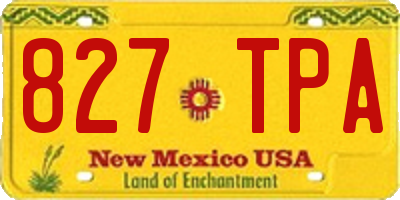 NM license plate 827TPA