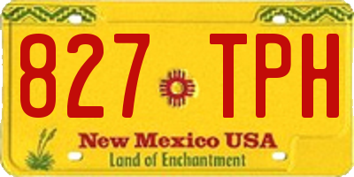 NM license plate 827TPH