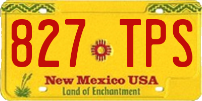 NM license plate 827TPS