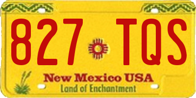 NM license plate 827TQS