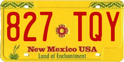 NM license plate 827TQY