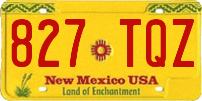 NM license plate 827TQZ