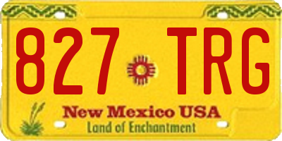 NM license plate 827TRG