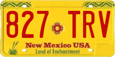 NM license plate 827TRV