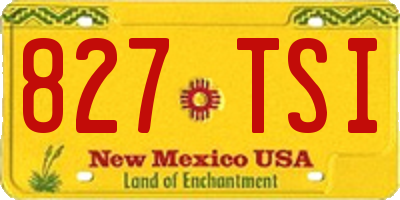 NM license plate 827TSI