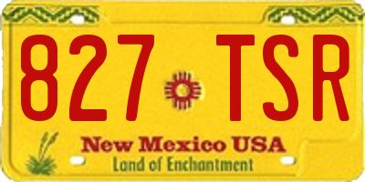 NM license plate 827TSR