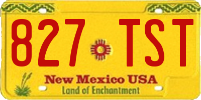 NM license plate 827TST