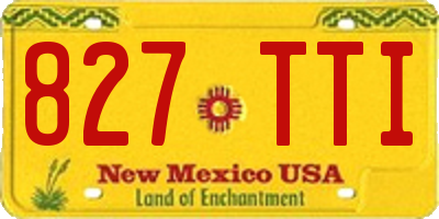NM license plate 827TTI