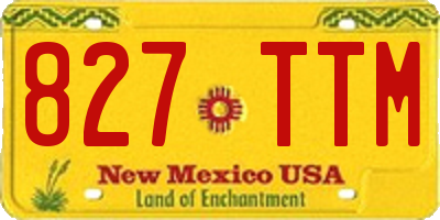 NM license plate 827TTM